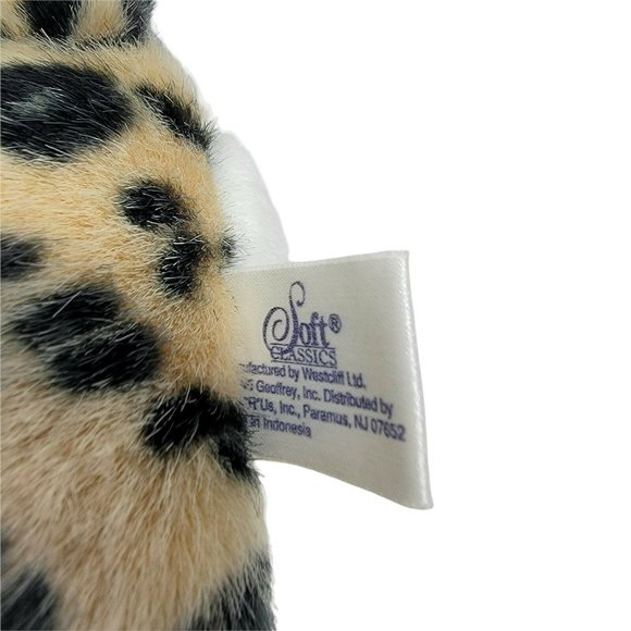 Vintage 1995 Cheetah Leopard Plush Stuffed Toys R Us Geoffrey Soft Classics NWT! - Picture 5 of 5